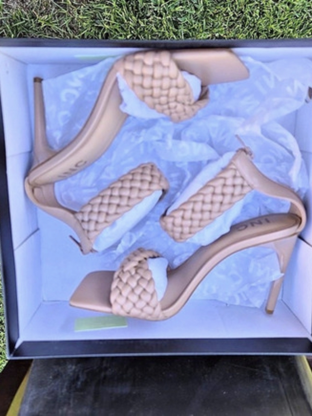 INC International Concepts Adaliep Woven Dress Sandals NIB 7M